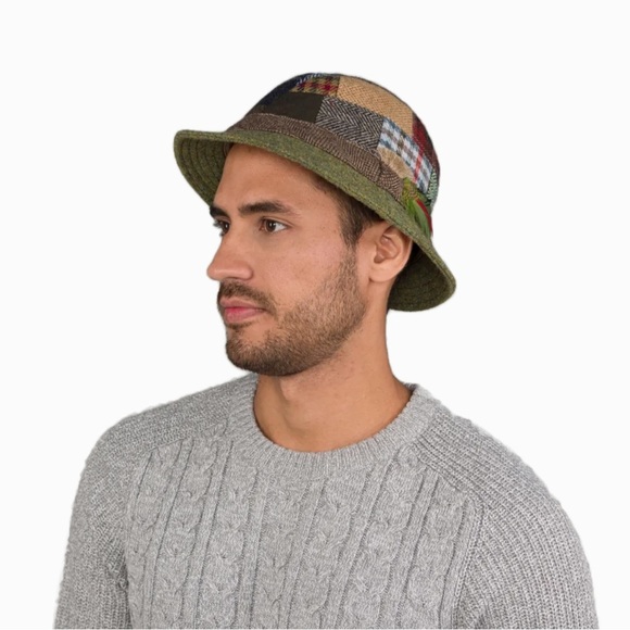 Hanna Hats Donegal Patchwork Tweed Wool Medium Unisex - Picture 1 of 12